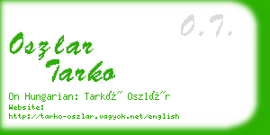 oszlar tarko business card